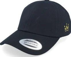 Crown Side Embroidered Black Dad Cap - Iconic