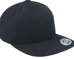 Crown Side Embroidered Black Snapback - Iconic