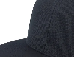 Crown Side Embroidered Black Snapback - Iconic