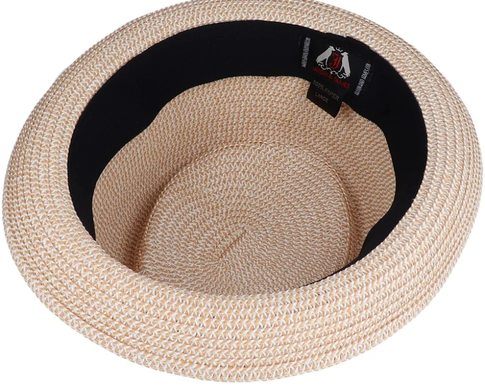 Crown Toyo Braided Beige Pork Pie - Jaxon & James