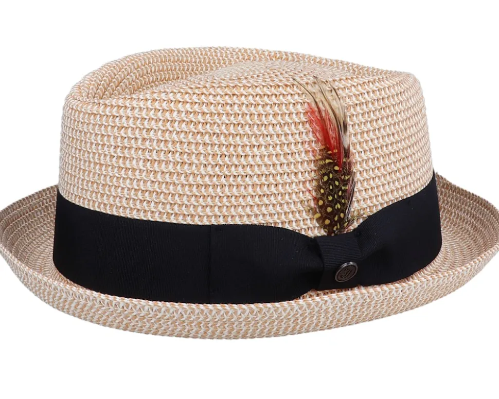 Crown Toyo Braided Beige Pork Pie - Jaxon & James