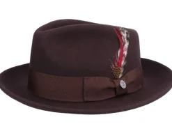 Crushable C-Crown Brown Fedora - Jaxon & James