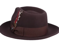 Crushable C-Crown Brown Fedora - Jaxon & James