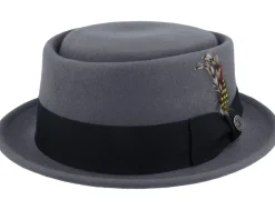 Crushable Grey Pork Pie - Jaxon & James