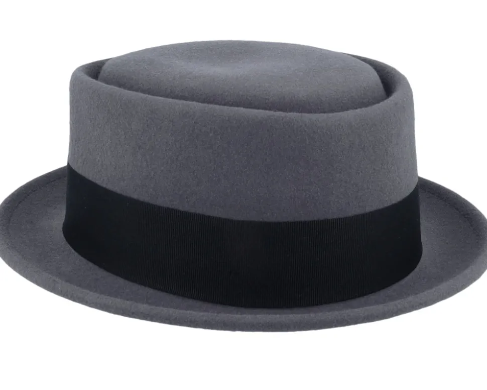 Crushable Grey Pork Pie - Jaxon & James