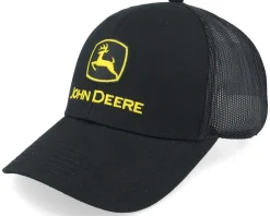 Current Embroidery Black Trucker - John Deere