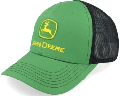Current Embroidery Black/Green Trucker - John Deere