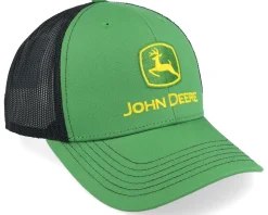 Current Embroidery Black/Green Trucker - John Deere