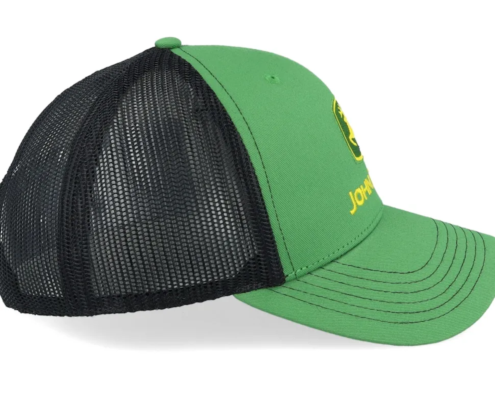 Current Embroidery Black/Green Trucker - John Deere