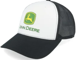 Current Embroidery Black/White Trucker - John Deere
