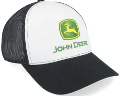 Current Embroidery Black/White Trucker - John Deere