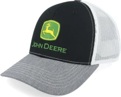 Current Embroidery White/Black/Grey Trucker - John Deere