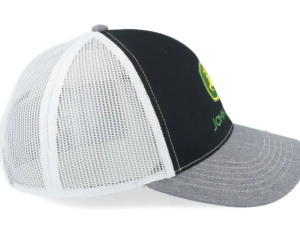 Current Embroidery White/Black/Grey Trucker - John Deere
