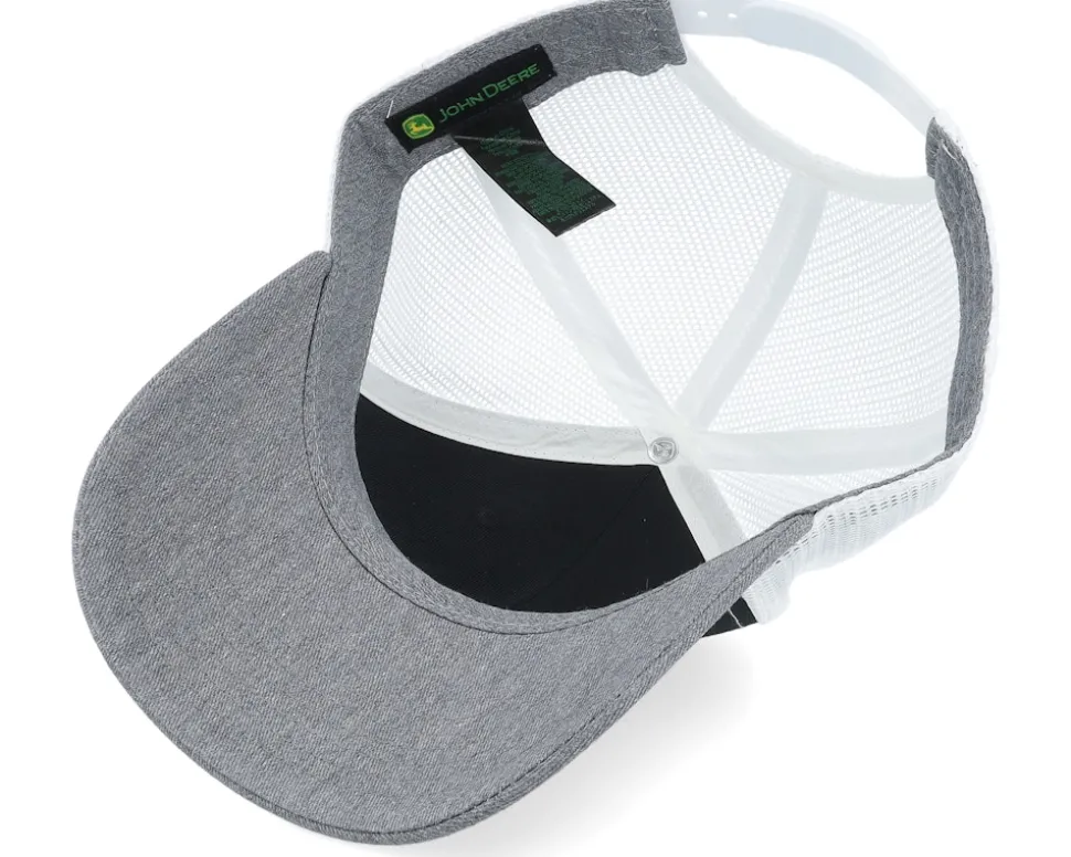 Current Embroidery White/Black/Grey Trucker - John Deere