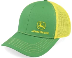 Current Front Left Emb Yellow/Green Trucker - John Deere