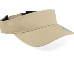 Curved Khaki Visor - Yupoong