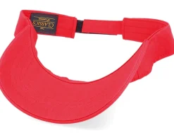 Curved Red Visor - Yupoong