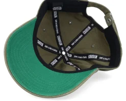 Curved Visor Palm Cross Olive Dad Cap - Coastal