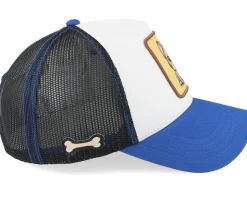 Cute Chibi Dog Black/White/Blue Trucker - Capslab