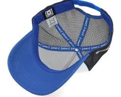 Cute Chibi Dog Black/White/Blue Trucker - Capslab