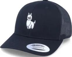 Cute Llama Black Trucker - Iconic