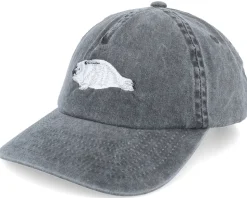 Cute Seal Embroidery Washed Black Dad Cap - Wild Spirit