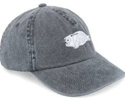 Cute Seal Embroidery Washed Black Dad Cap - Wild Spirit