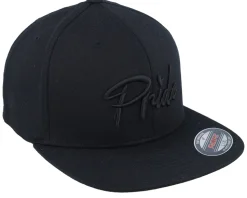 3d Black Pride Logo Black Flat Brim Fitted - Fair