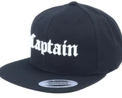 3D Captain Black Snapback - Blackletter