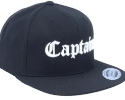 3D Captain Black Snapback - Blackletter