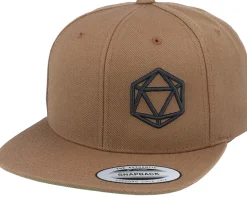 3D D20 Black On Brown Snapback - Gamerz