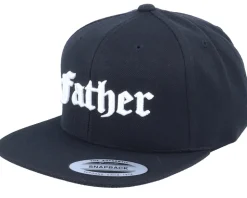 3D Father Black Snapback - Blackletter