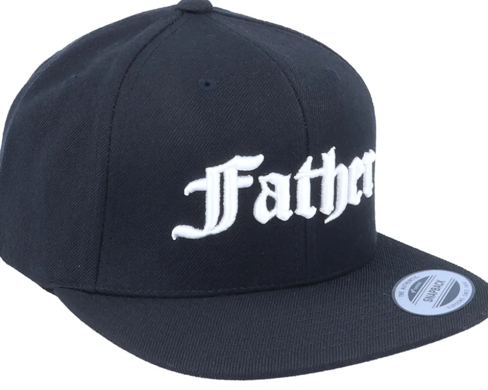 3D Father Black Snapback - Blackletter