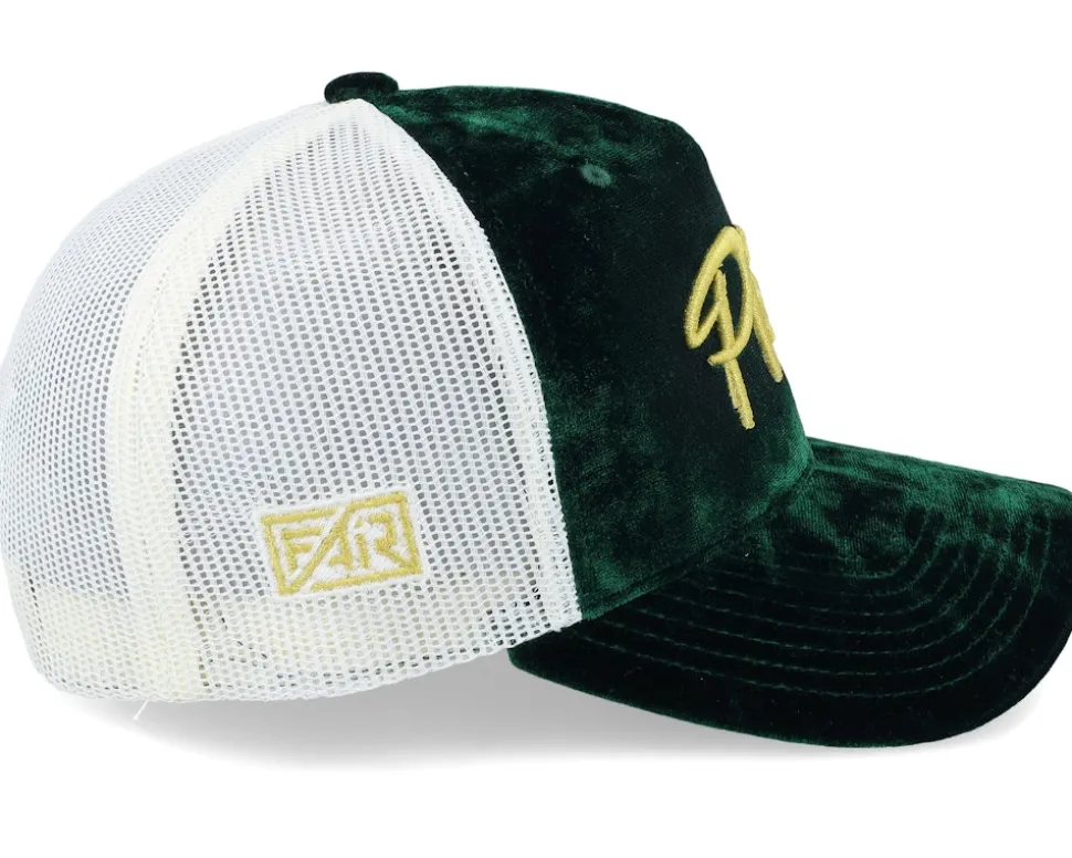3d Gold Pride Logo Velvet Green/Ivory Trucker - Fair