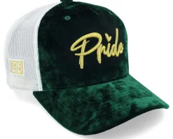 3d Gold Pride Logo Velvet Green/Ivory Trucker - Fair