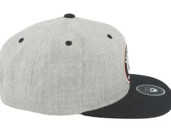 3D Logo Patch Heather Grey/Black Snapback - Bearded Man