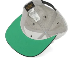 3D Logo Patch Heather Grey/Black Snapback - Bearded Man