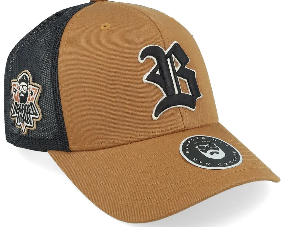 3D Sport Logo Side Patch Caramel/Black Trucker