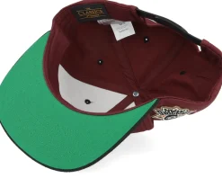 3D Sport Logo Side Patch Maroon/Black Snapback - Bearded Man