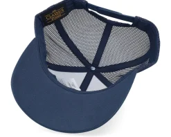 3d Stockholm Blue Script Navy Trucker - Hatstore