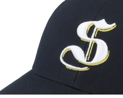 3d Stockholm White Letter Black Trucker - Hatstore