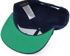 3d Stockholm White Script Navy Snapback - Hatstore