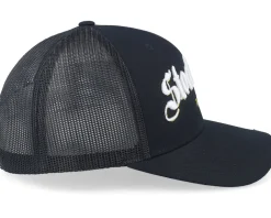 3d Stockholm White Script Black Trucker - Hatstore