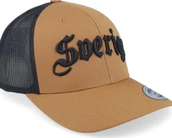 3d Sverige Black Script Caramel/Black Trucker - Hatstore