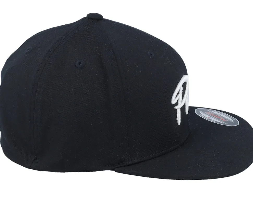 3d White Pride Logo Black Flat Brim Fitted - Fair