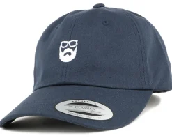 Dad Cap Navy/White Adjustable - Bearded Man