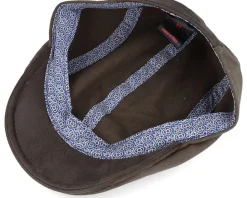 Daffy 3 Cotton Pouch 4 Olive Flat Cap - MJM Hats