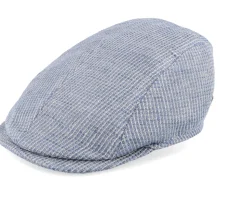 Daffy 3 Organic Hemp/Linen Blue Flat Cap - MJM Hats