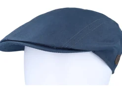 Daffy 3 Staywax Blue Flat Cap - MJM Hats