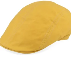 Daffy 3 Staywax Yellow Flat Cap - MJM Hats